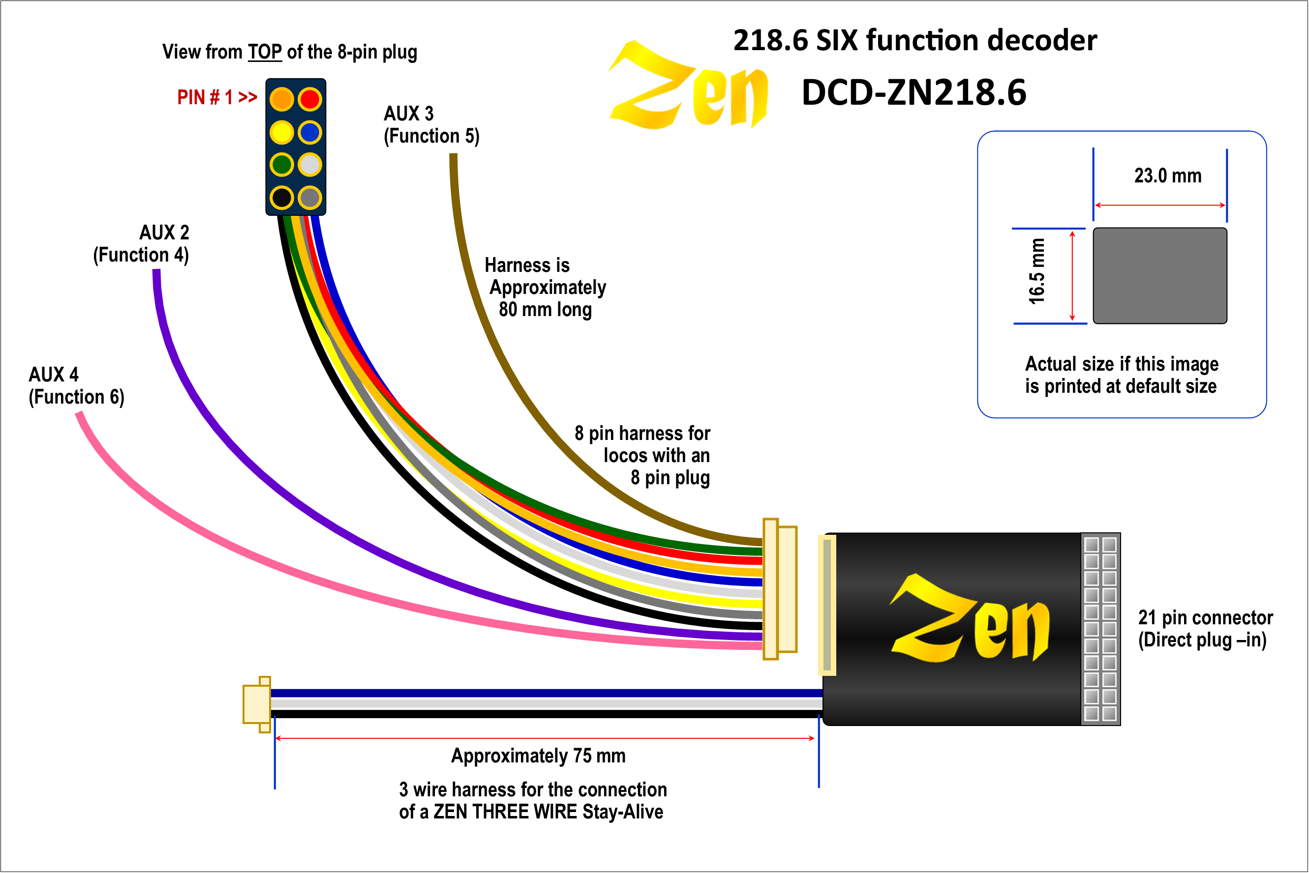Zen Black Decoder 21 Pin Mtc And 8
