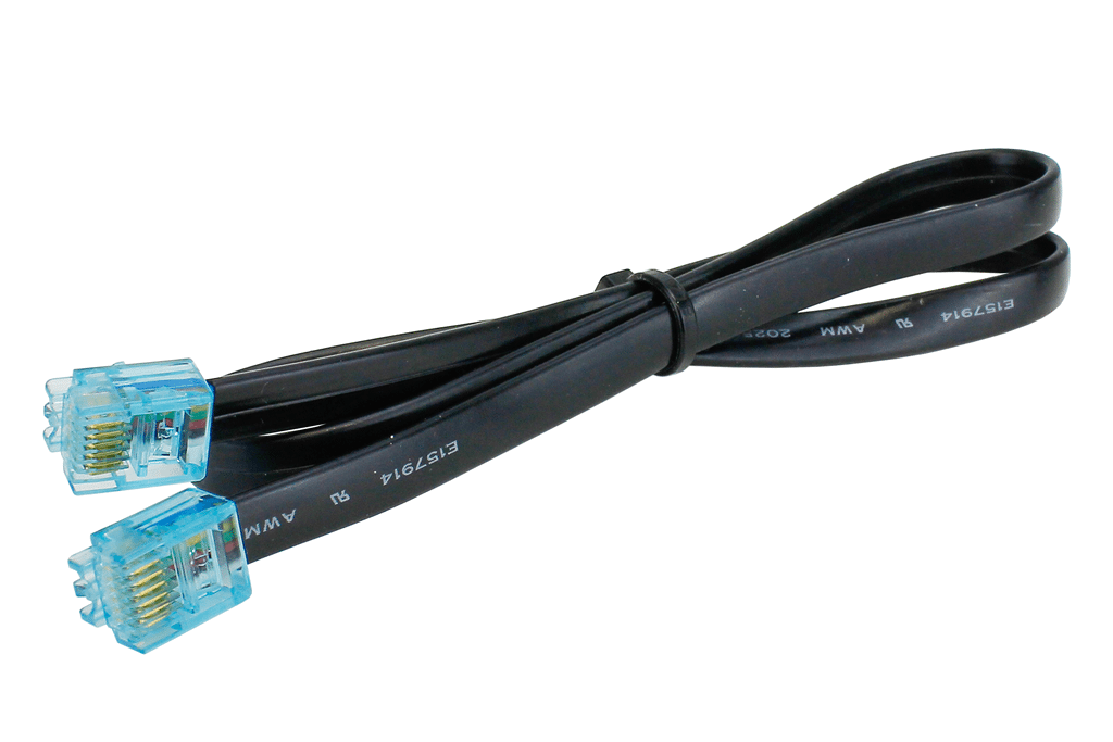 6-wire Flat Cable w/RJ12 Connectors (500mm)