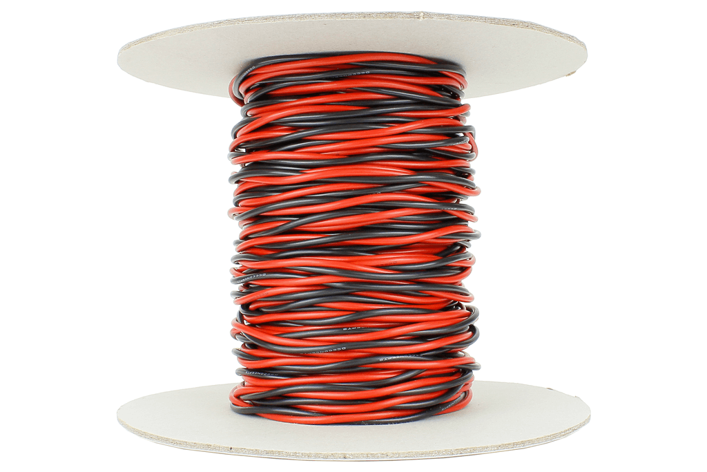 Twisted Bus Wire 25m of 1.5mm (15g) Twin Red/Black.