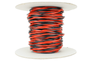 Twisted Bus Wire 25m of 2.5mm (13g) Twin Red/Black.