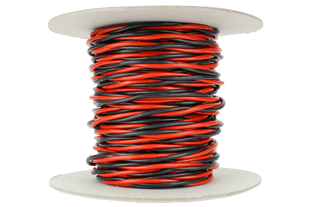 Twisted Bus Wire 25m of 3.5mm (11g) Twin Red/Black.