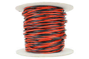 Twisted Bus Wire 50m of 2.5mm (13g) Twin Red/Black.
