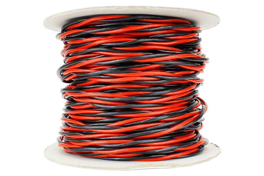 Twisted Bus Wire 50m of 3.5mm (11g) Twin Red/Black.