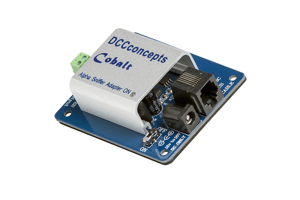 Cobalt Alpha DCC Power Bus Driver and SNIFFER Adapter