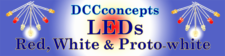 LED-PWF3 DCC Concepts 3mm Flat Front Prowhite LED w/Resistors 6