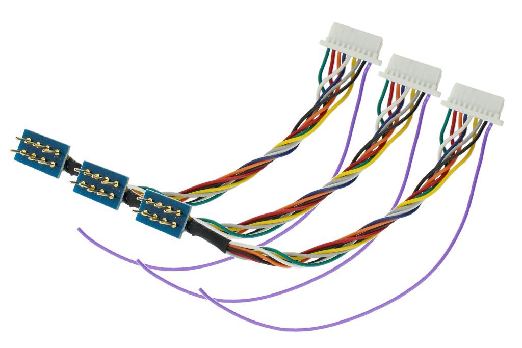 NEM652 8 Pin to JST Harness (For ZN218 Decoders) (3 Pack)