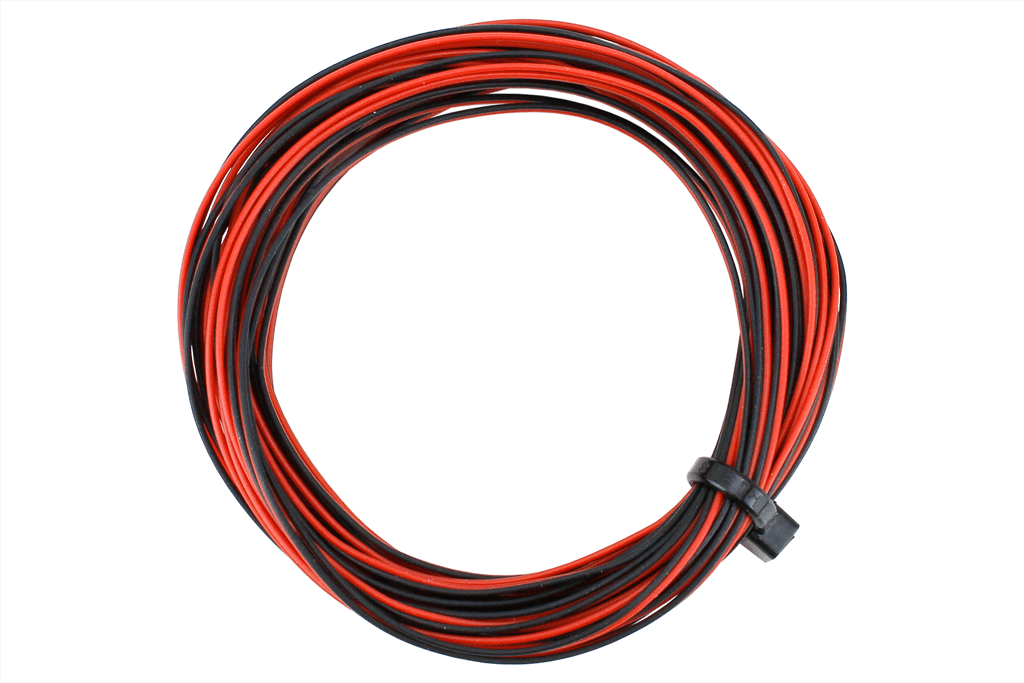 DCW-32RBT DCC Concepts Black/Red Twinned Stranded Decoder Wire 6m