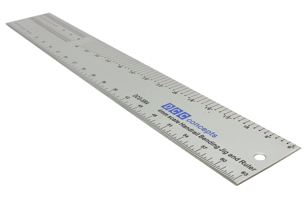 DCC Concepts DCG-SR4 Stainless Steel Ruler and Handrail Jig 