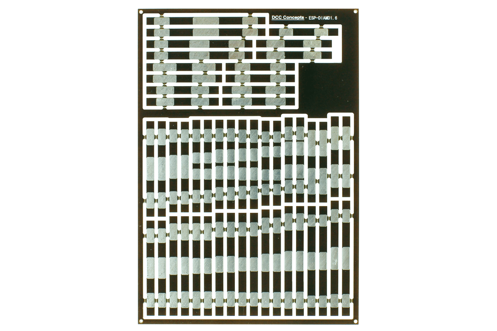 Pre-Etched Sleepers 1.6mm (4mm scale) Diamond Crossing.