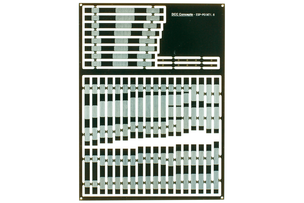 Pre-Etched Sleepers 1.6mm (4mm scale) B9 to A5 Points.