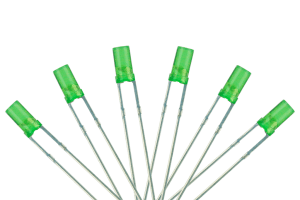 Flat Front Type 6x 3mm (w/Resistors) Signal Green.