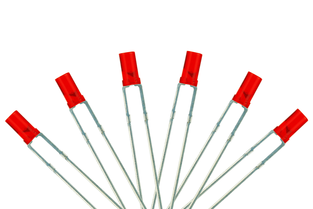 Flat Front Type 6x 3mm (w/Resistors) Signal Red