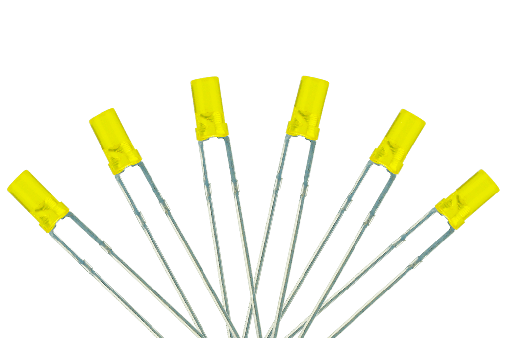 Flat Front Type 6x 3mm (w/Resistors) Signal Yellow