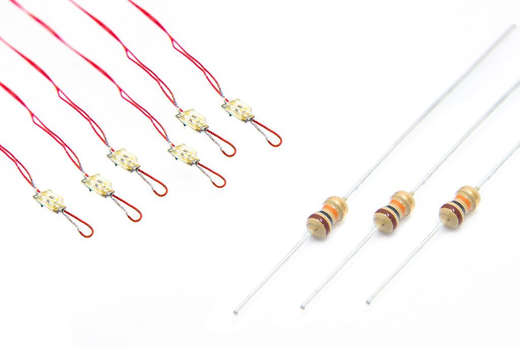 NANOlight (w/resistors) 6x (2-Colour) ProtoWhite/Red